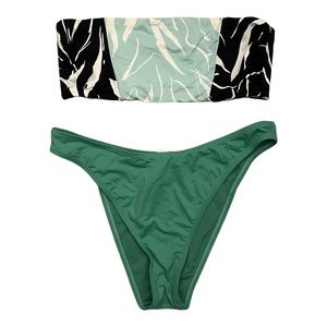 NWOT Bikini Lab 2pc Bikini - Bandeau Top and High Cut Bikini Bottom